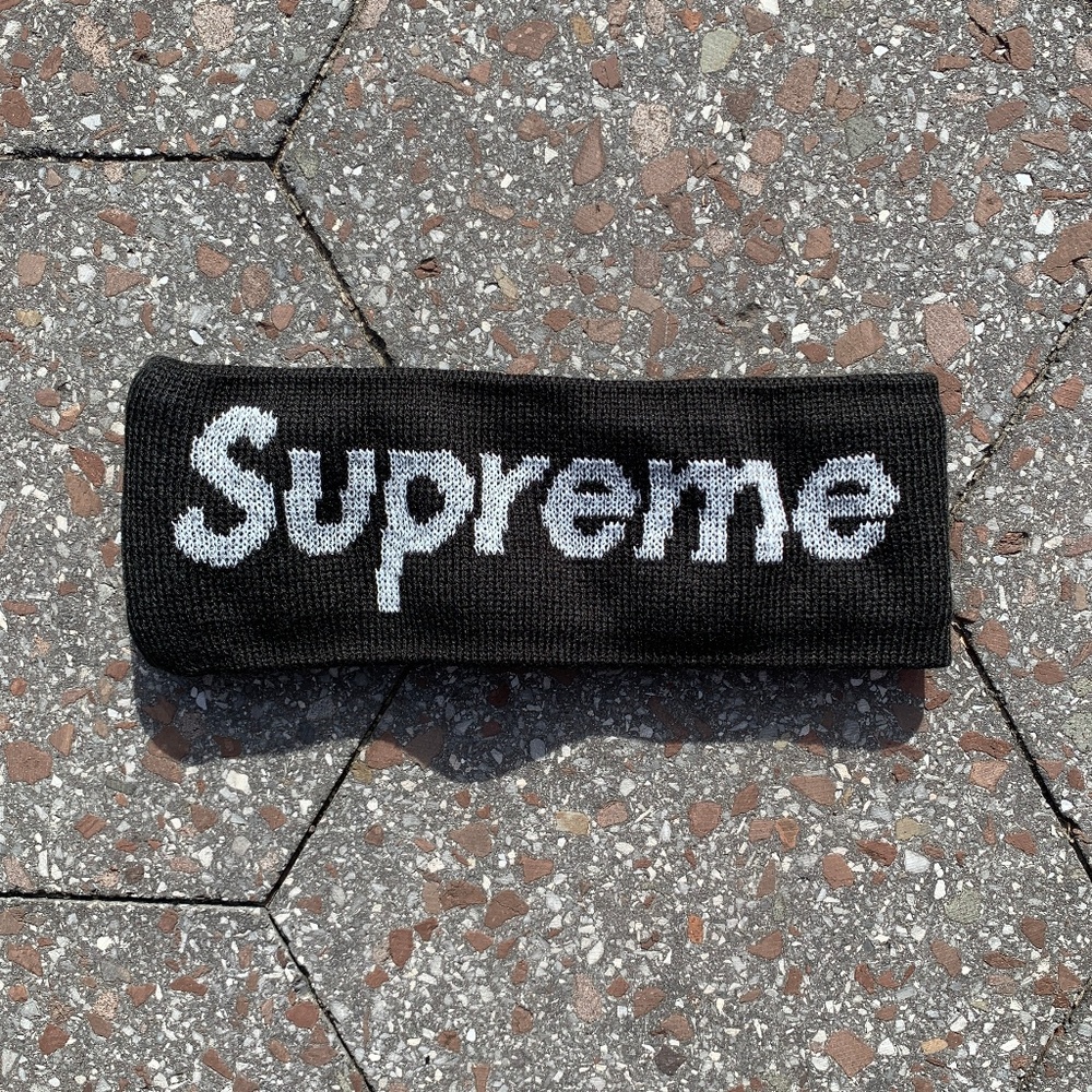 Supreme x New Era Reflective Black FW17 Headband